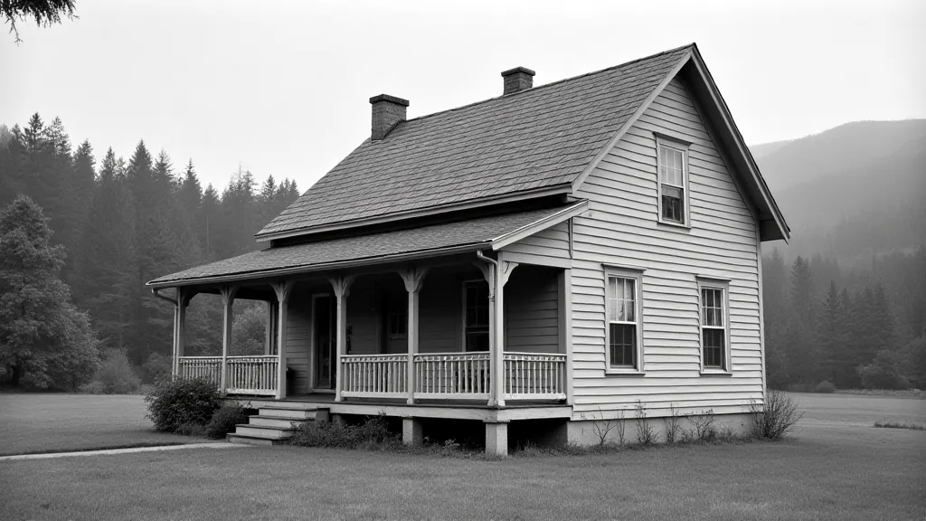 Oregon Territorial house in a rural setting